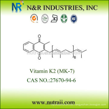 Zuverlässiger Lieferant Vitamin K2 MK-7 0,25% / 0,5% / 1,0% / 1,3%